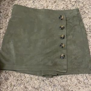 Green velvet skort size medium